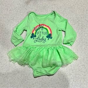 Mint Green St. Patrick’s Day Lucky Little Lady Tutu Bodysuit